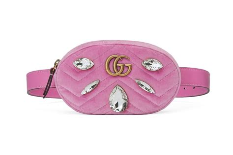 gucci belt bag velvet pink|gucci waist pouch belt bag.